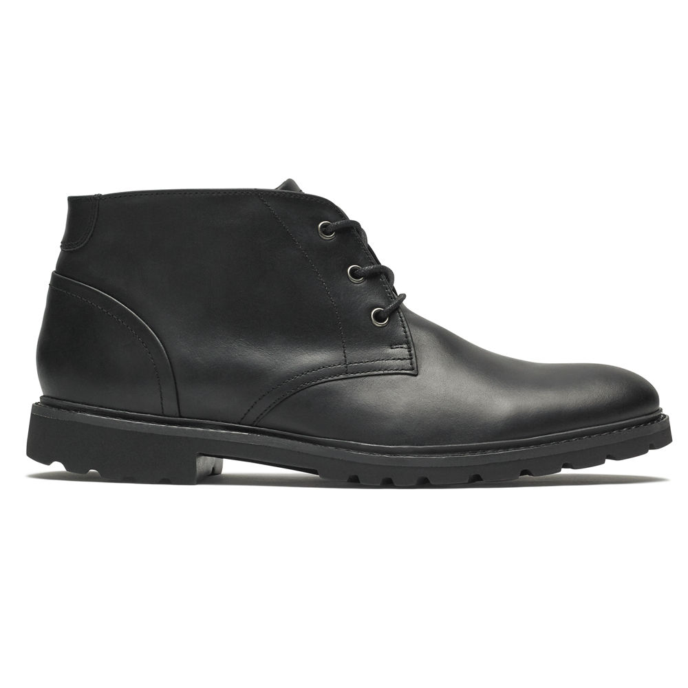 Botas Rockport Hombre Mexico - Sharp & Ready Chukka Negros - NLWYI1250